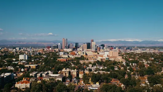 Colorado city skyline.